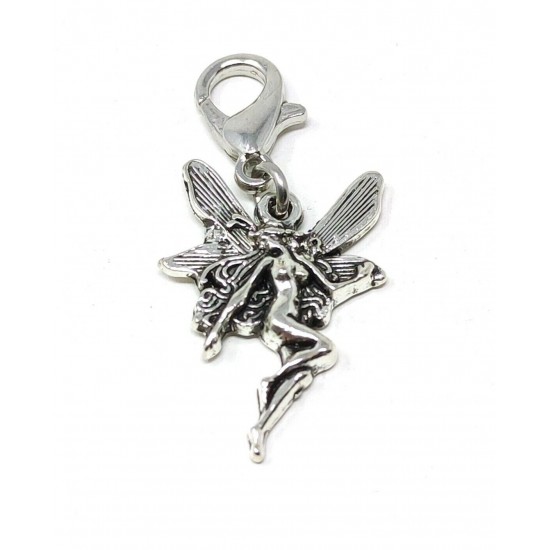 Tibetan Silver Clip on Charms For Bracelets - Zips - Phones - Stitch Markers