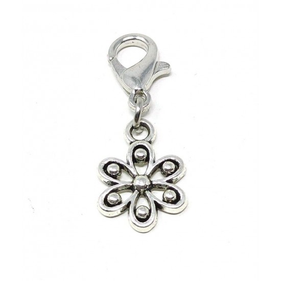 Tibetan Silver Clip on Charms For Bracelets - Zips - Phones - Stitch Markers