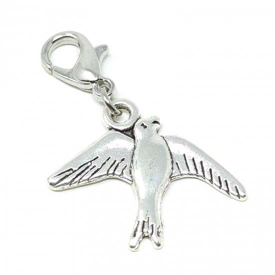 Tibetan Silver Clip on Charms For Bracelets - Zips - Phones - Stitch Markers