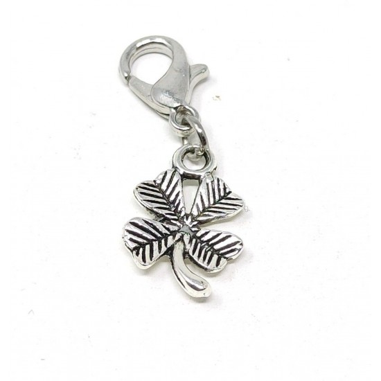 Tibetan Silver Clip on Charms For Bracelets - Zips - Phones - Stitch Markers