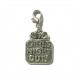 Tibetan Silver Clip on Charms For Bracelets - Zips - Phones - Stitch Markers