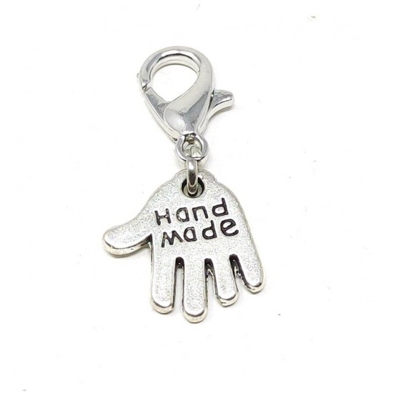 Tibetan Silver Clip on Charms For Bracelets - Zips - Phones - Stitch Markers
