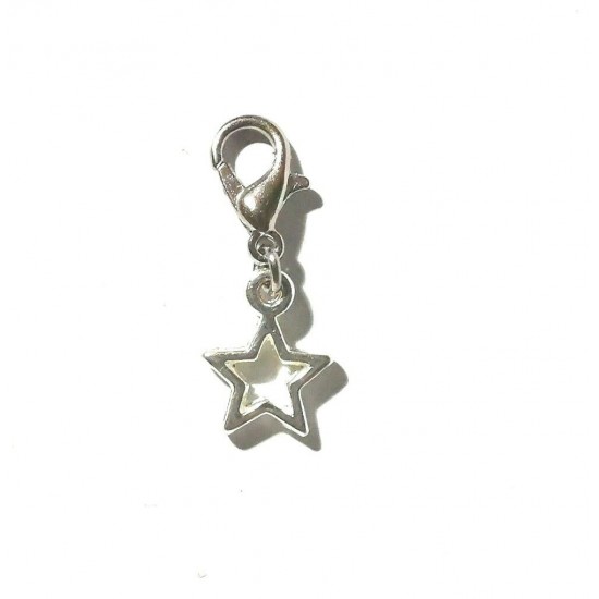 Tibetan Silver Clip on Charms For Bracelets - Zips - Phones - Stitch Markers
