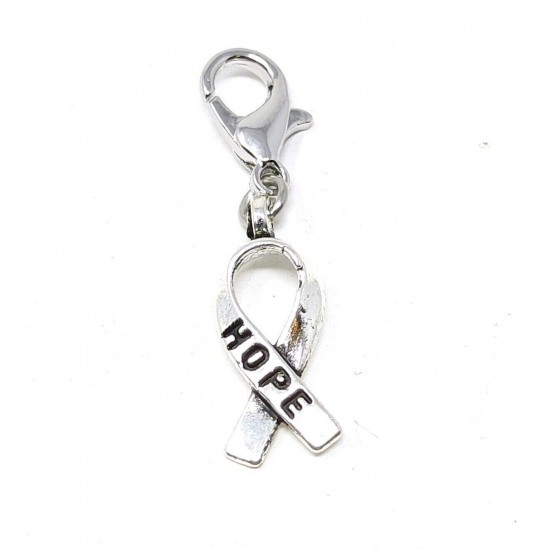 Tibetan Silver Clip on Charms For Bracelets - Zips - Phones - Stitch Markers
