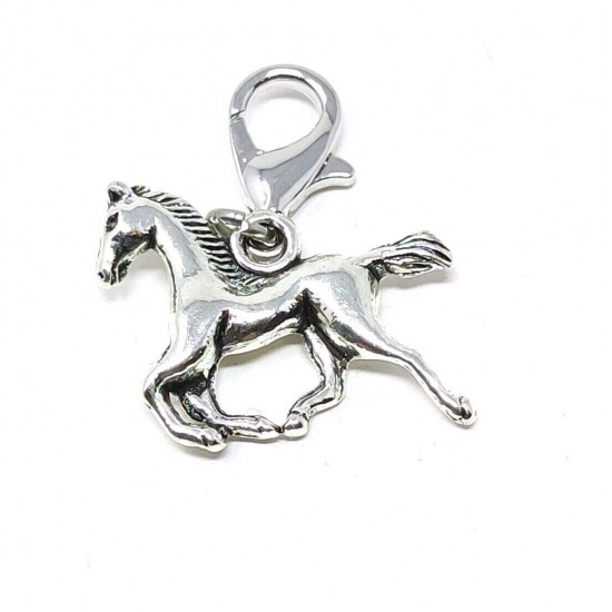 Tibetan Silver Clip on Charms For Bracelets - Zips - Phones - Stitch Markers