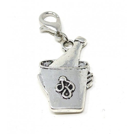 Tibetan Silver Clip on Charms For Bracelets - Zips - Phones - Stitch Markers