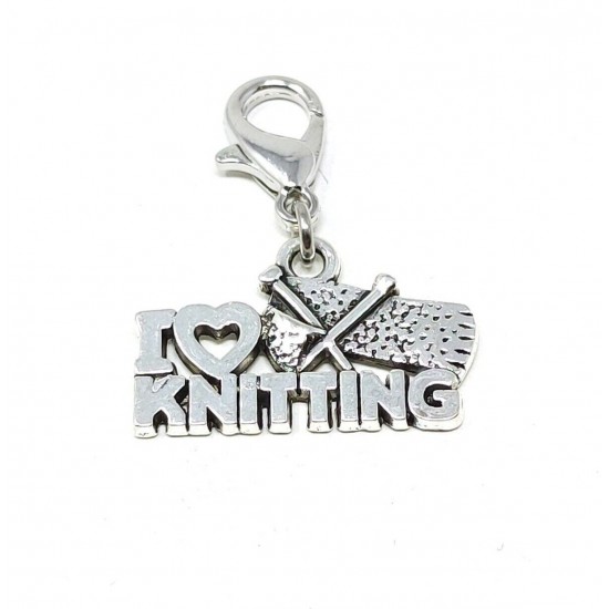 Tibetan Silver Clip on Charms For Bracelets - Zips - Phones - Stitch Markers