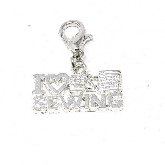 Tibetan Silver Clip on Charms For Bracelets - Zips - Phones - Stitch Markers