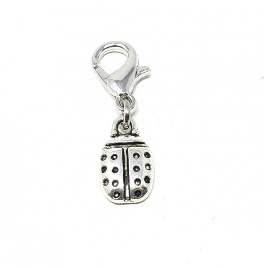 Tibetan Silver Clip on Charms For Bracelets - Zips - Phones - Stitch Markers