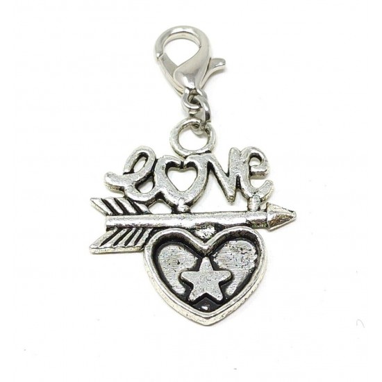 Tibetan Silver Clip on Charms For Bracelets - Zips - Phones - Stitch Markers