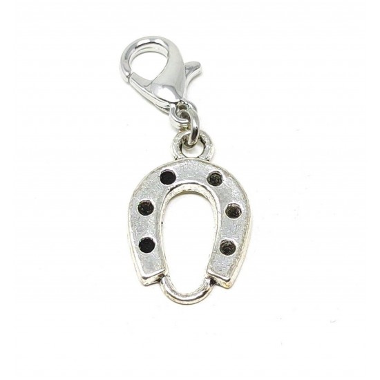 Tibetan Silver Clip on Charms For Bracelets - Zips - Phones - Stitch Markers