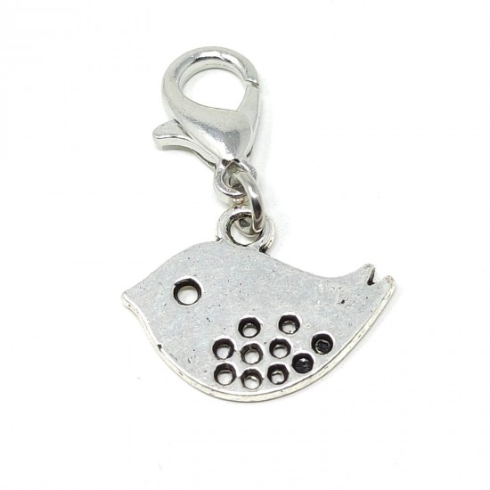 Tibetan Silver Clip on Charms For Bracelets - Zips - Phones - Stitch Markers