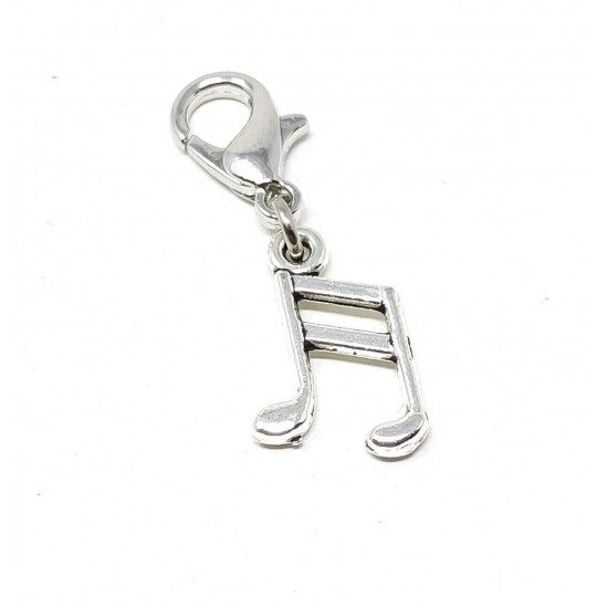 Tibetan Silver Clip on Charms For Bracelets - Zips - Phones - Stitch Markers
