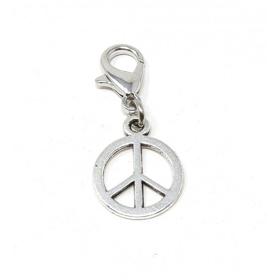 Tibetan Silver Clip on Charms For Bracelets - Zips - Phones - Stitch Markers