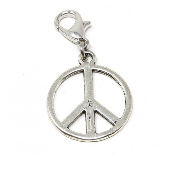 Tibetan Silver Clip on Charms For Bracelets - Zips - Phones - Stitch Markers