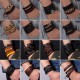 6Pcs/Set Multilayer Leather Bracelet Men's Women Wristband Bangle Jewelry Set