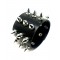 Spike Cuff Wrist Bracelet 21 Spikes Rivet Stud Wide Vegan Faux Leather Rocker