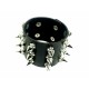 Spike Cuff Wrist Bracelet 21 Spikes Rivet Stud Wide Vegan Faux Leather Rocker