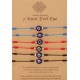 6 Pcs Set Evil Eye Nazar Bracelet Kabbalah Amulet 7 Knots Lucky Protection Uk