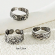 BOHO FESTIVAL BEACH  TOE RINGS SET OF 3 ADJUSTABLE SILVER TONE UK SELLER A7