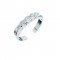 925 SOLID STERLING SILVER CLEAR CUBIC ZERCONIA TOE RING (AJUSTABLE)