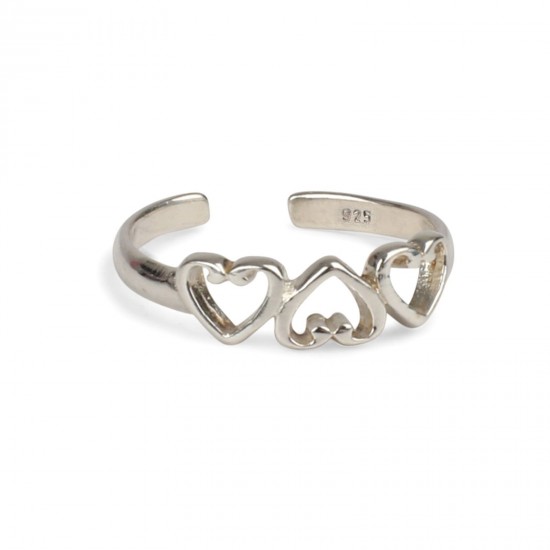 Mixed Design 925 Sterling Silver Adjustable Toe /Small Finger Rings