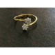 0.20Ct Round Simulated Diamond Women's Floral Toe Ring 14k Yellow Gold Plated