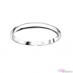 Toe Ring Adjustable 1.5mm Thin Band 925 Sterling Silver Toe Ring For Women UK