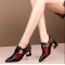 Sapatos Femininas Women Casual High Quality Square Heel Office Shoes Lady Fashion Sweet Pu Leather Pumps Zapatos De Mujer E9616