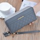 Ladies Double Zipper Wallet Large High Capacity Purse Women PU Leather Fashion Luxury Brand Designer Female Long Wallets 2023