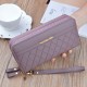 Ladies Double Zipper Wallet Large High Capacity Purse Women PU Leather Fashion Luxury Brand Designer Female Long Wallets 2023