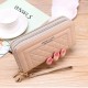 PU Leather Women Wallets Long Double Zipper Coin Purses Female Brand Luxury Designer Clutch Phone Bag Carteras Para Mujer 2023