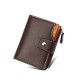 Multifunctional Men's Wallet Short PU Leather Business Card Holder RFID Anti-theft Vintage Bifold Zipper Coin Purse for Men