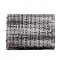 Womens Small Wallets Woven Pattern Hasp Card Case Purse with ID Window Card Holder Mini Ultra-thin Short Money Bag