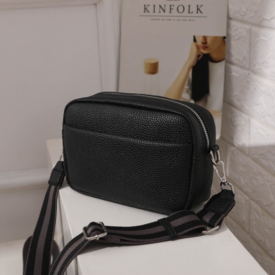 Trendy Women's 2023 New Solid Color PU Crossbody Bag Women's Shoulder Small Square Bag