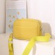 Trendy Women's 2023 New Solid Color PU Crossbody Bag Women's Shoulder Small Square Bag