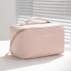 Portable Travel Makeup Bag Large Capacity Cosmetic Bags with Divider and Handle Waterproof Travel Pouch Open Flat Toiletry Bag