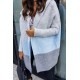 2023 Europe and the United States new color hooded long knit cardigan sweater